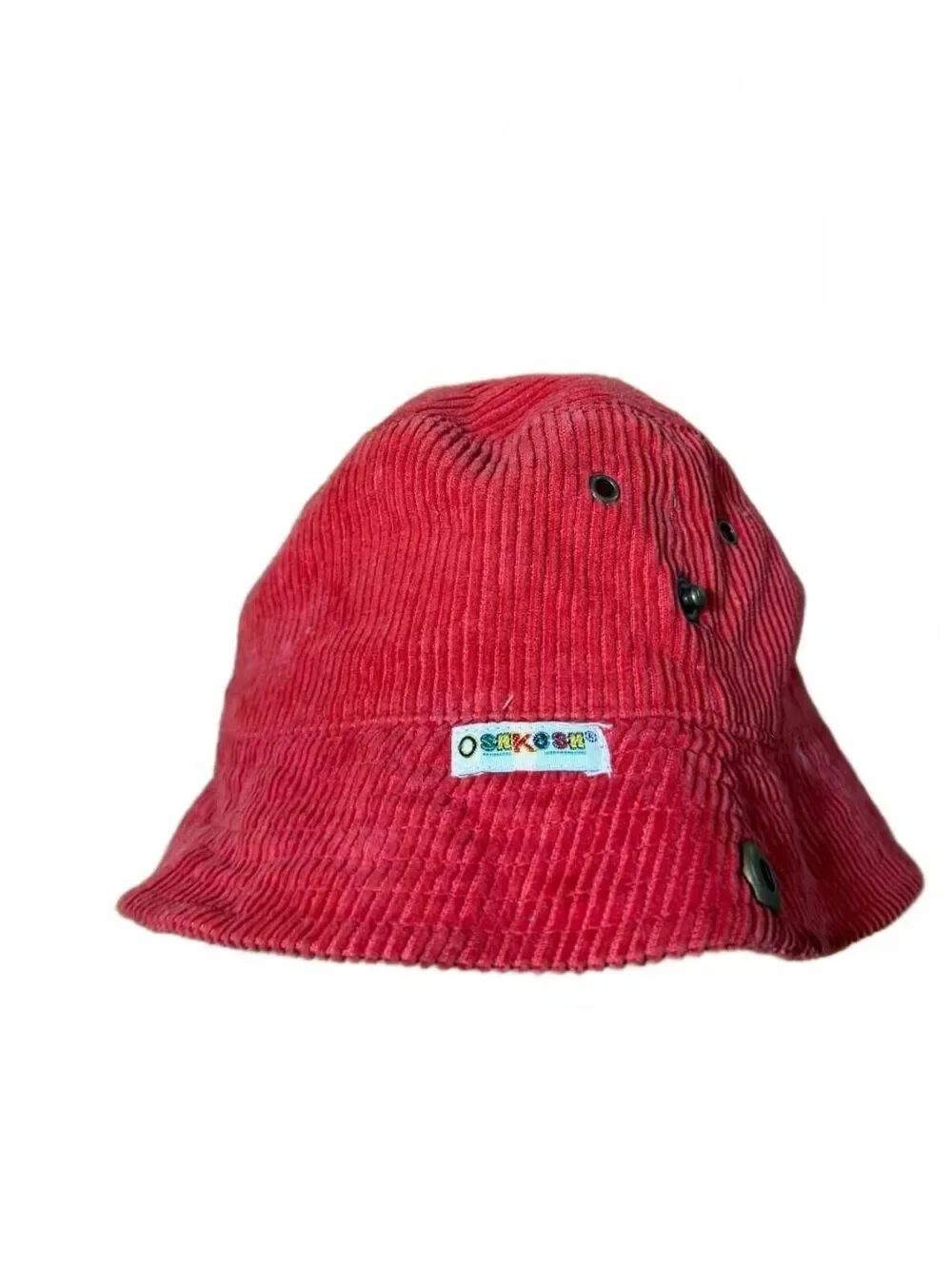 Vintage 90s Red Corduroy Bucket Fisherman Hat